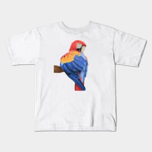 Scarlet Macaw Art Painting Kids T-Shirt